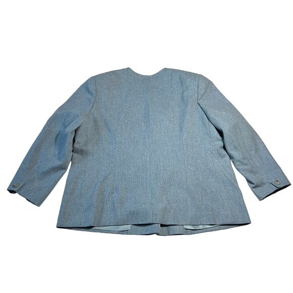 Vintage Pendleton Virgin Wool Blazer Suit Skirt Set Size 22W NEW Modest Business - Picture 3 of 16